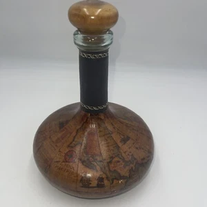 Vintage Leather Covered Decanter Bottle. Made In Italy. Beautiful condition! - Picture 1 of 6