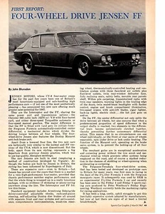 1967 FOUR-WHEEL DRIVE JENSEN FF ~ ORIGINAL SINGLE-PAGE ARTICLE / AD - Picture 1 of 1