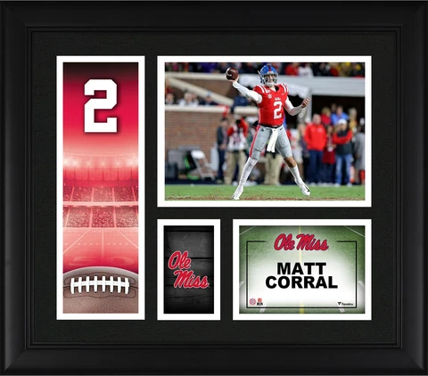 Matt Corral Ole Miss Rebels Framed 15" x 17" Player Collage Cover