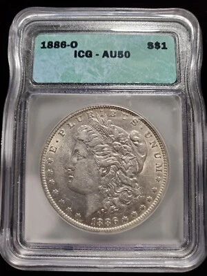 1886-O Morgan Silver Dollar ICG AU50 (Z-0322) - Image 1 of 2