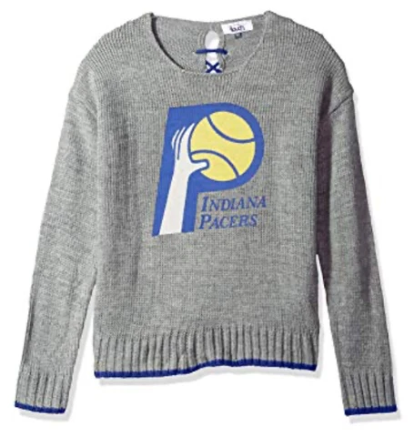 NBA Indiana Pacers Adult Women All Laced Up Sweater Heather Gray XL Cover