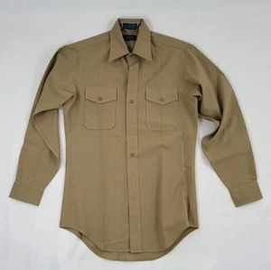 Marine Corps USMC Khaki Dress Shirt Long Sleeve 14 1/2" x 34" Cotton Wool Blend - Picture 1 of 5