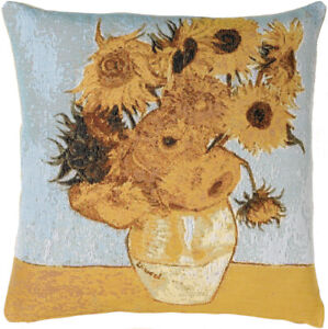 Sunflowers by Van Gogh French Decorative Tapestry Cushion