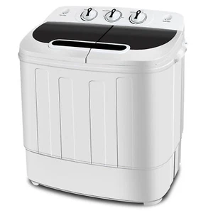 Portable Mini Twin Tub Washing Machine 13lbs Laundry Compact Washer and Dryer - Picture 1 of 22