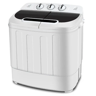 Portable Mini Twin Tub Washing Machine 13lbs Laundry Compact Washer and Dryer - Image 1 of 4