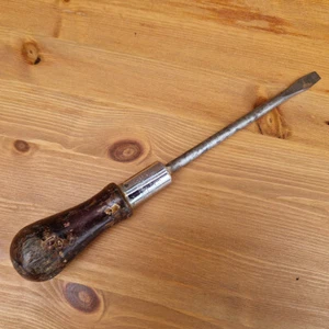 Vintage Stanley Yankee No 10A Ratchet Screwdriver Made In England Wooden Handle - Picture 1 of 12