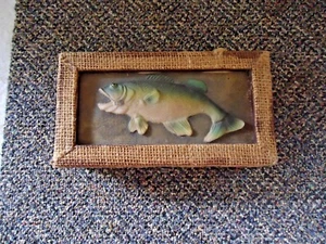 Vintage Folk Art Fishing Themed Lure / Jewelry Box " GREAT COLLECTIBLE ITEM " - Picture 1 of 11