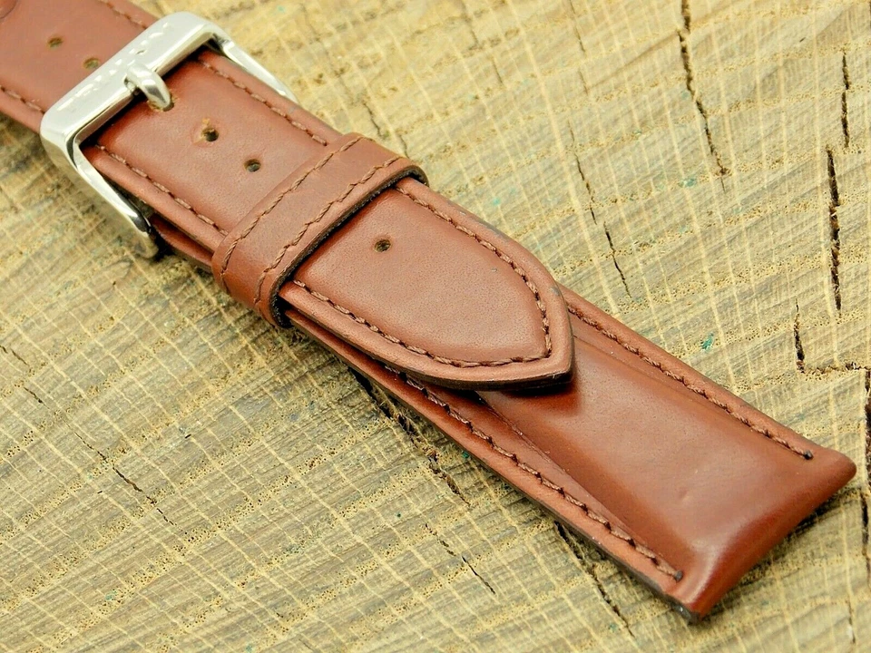 Vintage Lorus Swim-Safe Leather w Silver Tone Buckle 20mm Watch Band NOS Unused - Image 1 of 4