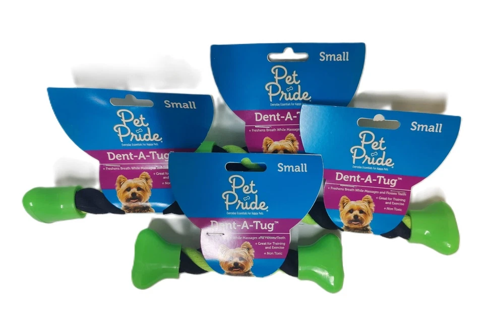 Набор из 4 домашних животных гордость вмятины буксир обучение и упражнения 7» стоматологическая собака игрушка сильный - Изображение 1 из 3