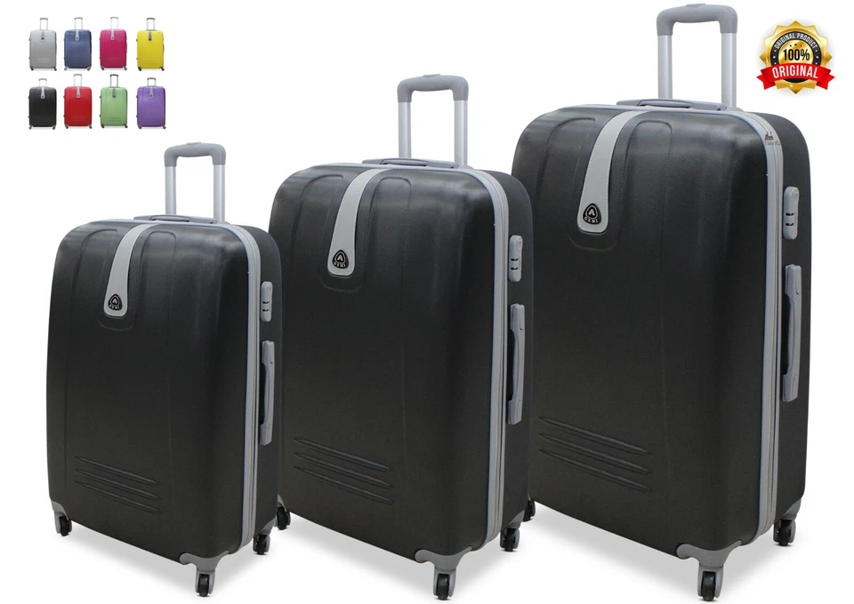 - SENZA MARCA/GENERICO - ORMI Valigia Trolley Rigido Piccolo Medio Grande Set di 3 Valigie 4 RUOTE in ABS Ormi