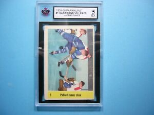 1958/59 PARKHURST NHL HOCKEY CARD #1 JACQUES PLANTE IA KSA 5 EX 58/59 PARKIE