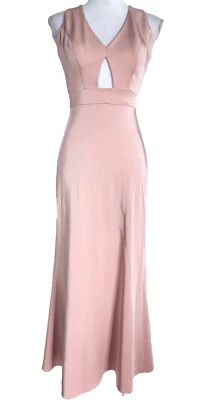 Vestido de festa feminino Xscape sem mangas X alças costas tamanho 2 rosa pastel - Imagem 1 de 4