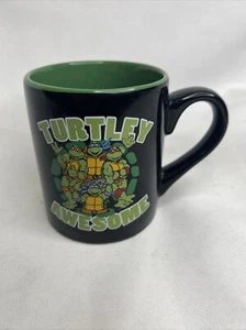 Taza Tortugas Ninja Adolescentes Mutantes TURTLEY IMPRESIONANTE Taza de Café Negra Viacom 2012 - Imagen 1 de 5