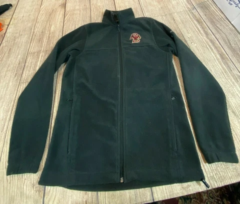 NICE Columbia Boston College Eagles Black Full-Zip Fleece Jacket Men's Small Cover