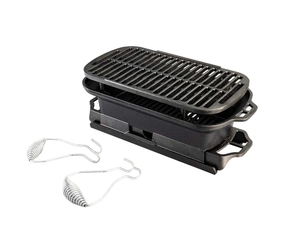 Lodge Sportsman's Cast Iron Grill New/Open Box