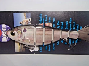 Swimbaits Two Morone Custom Shine Shad Jointed  7" bass Lure - Picture 1 of 4