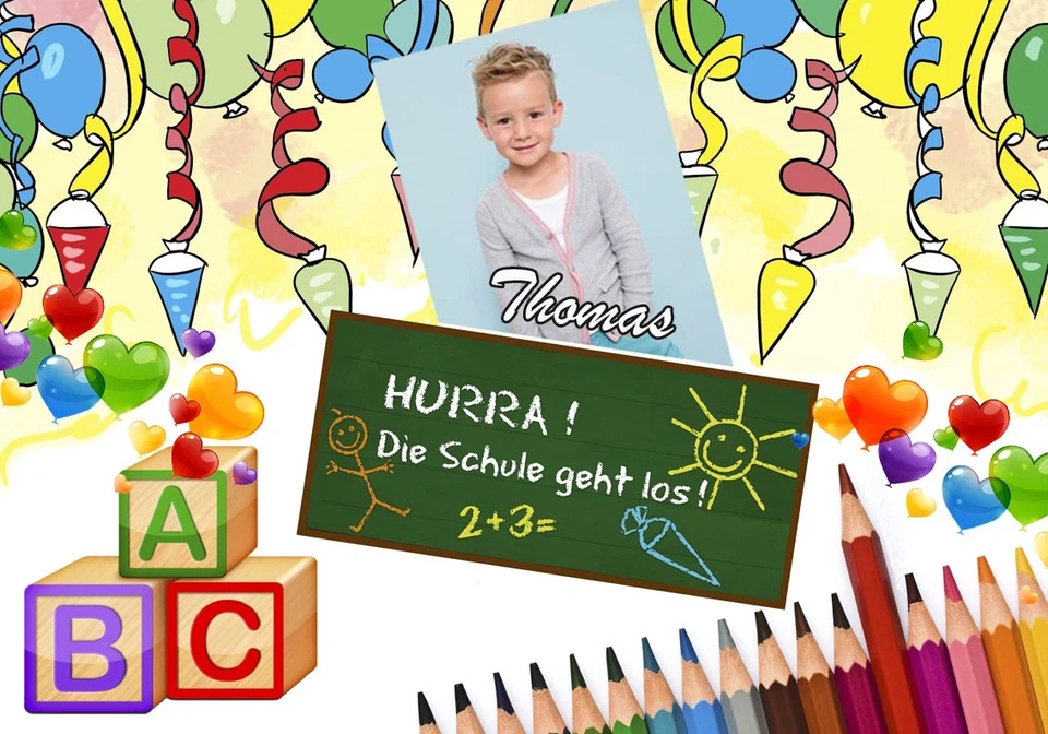 Einschulung Schulanfang Tortendeko  Tortenaufleger  Tortenbild  0621 - Bild 1 von 1