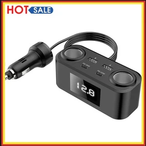 100W PD QC3.0 Auto-Zigarettenanzünder-Splitter-Ladegerät 12V-24V 4 USB-Anschlüss - Zdjęcie 1 z 12