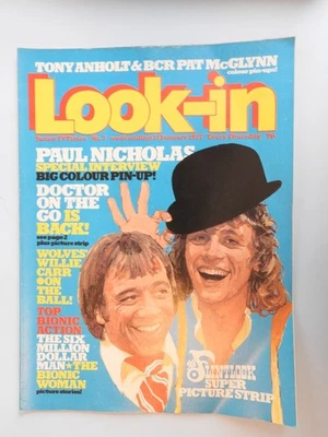 Look-in Magazine #3 - 15th Jan 1977 - Paaul Nicholas Space 1999 Bionic Woman ++ - Image 1 of 3