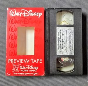 Aladdin and Jasmine's Moonlight Magic VHS PREVIEW TAPE PROMO DEMO WALT DISNEY - Picture 1 of 9