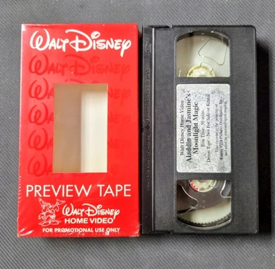 Aladdin and Jasmine's Moonlight Magic VHS PREVIEW TAPE PROMO DEMO WALT DISNEY - Image 1 of 4