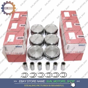 STD 6pcs Pistons & Rings Set For Volvo XC60 XC70 XC90 S80 V70 B6324S 3.2L T6 L6 - Picture 1 of 6
