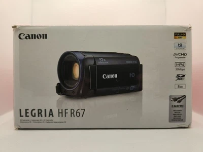 Boxed Canon Legria HF R67 Camcorder  CMOS FULL HD 50FPS 57X Zoom - Wi-Fi - Image 1 of 4