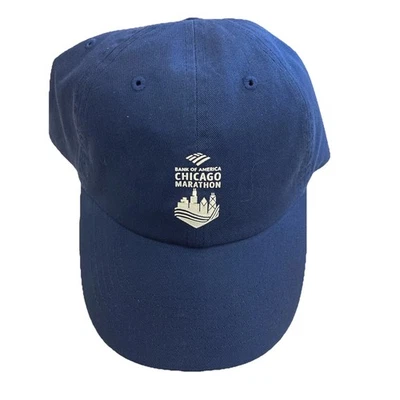 Maratón de Chicago bordado azul correa trasera 100 % algodón ¡NUEVO SIN ETIQUETAS! Foto 1 de 4