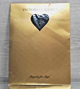 Victoria's Secret Glitter Mesh Black & Gold Lingerie for Legs Thigh High Size M - Picture 1 of 7