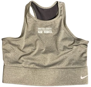 Nike Dri-Fit Women’s Sports Bra Large Gray United States Air Force - Picture 1 of 5