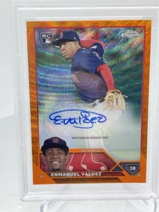 2023 Enmanuel Valdez Topps Chrome Orange Wave Auto /25 - Picture 1 of 4