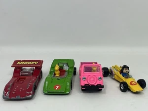 Lot Aviva Snoopy Peanuts Collection Of 4, Diecast 1:64 Vintage Cars Used Toy - Picture 1 of 22