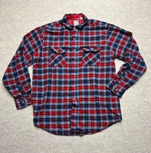 Vintage Outdoor Exchange rot kariertes Flanell Button Down Hemd Herren XL Tall - Bild 1 von 9