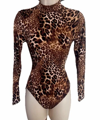 Nuevo Body Top Charlotte Russe Mujer Manga Larga Multicolor Talla S Foto 1 de 4