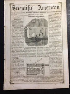 Patent Door Safety Lock & Alarm 1856 Power Press - Hunting Lamp - Picture 1 of 8