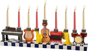 Ner Mitzvah Musical Instruments Menorah - Picture 1 of 1