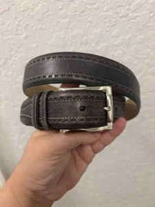 Mezlan Größe 34 Leder eleganter Gürtel braun Schnalle Spanien HERREN - Bild 1 von 6
