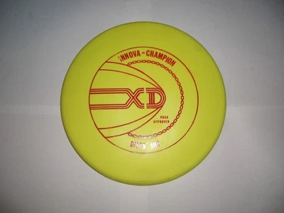 Innova 1990s Super Soft Experimental XD PFN Yellow 174g golf disc - Image 1 of 2