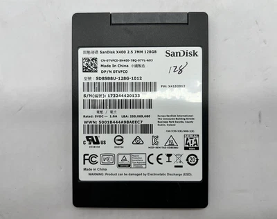 SanDisk X400 128GB TLC SATA 3 III 6Gbps Internal 2.5" (SD8SB8U-128G-1012) SSD - Image 1 of 2