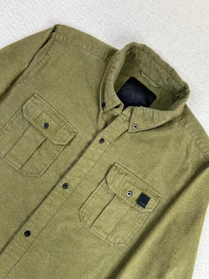 Camisa Volcom Para Hombres Mediana Verde Oliva Brillante Franela DWR Bolsillos Repelentes al Agua Foto 1 de 4