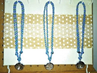 Peacock aromatherapy essential oil diffuser locket slip knot paracord necklace - Image 1 of 4