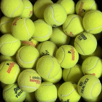 100 Grade A Used Tennis Balls (Collected from Indoor Courts Only) FREE SHIPPING! - Image 1 of 4
