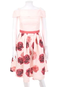Chi Chi LONDON dress Flower Print 8 = D 34 nude pink raspberry - Bild 1 von 5