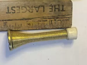 2Pk Bright Brass Finish Spring Door Stop Economy Doorstops 92100 - Picture 1 of 3