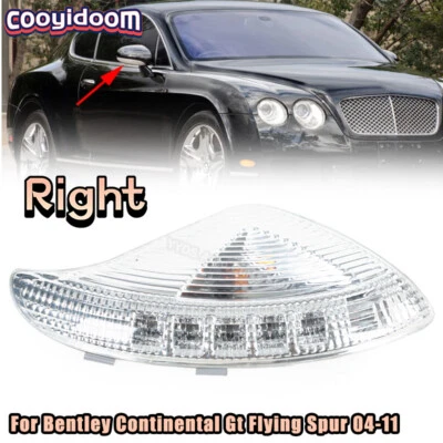 RH For Bentley Continental Gt Flying Spur 04-11 Rear Mirror LED Side Turn Signal - Image 1 of 4