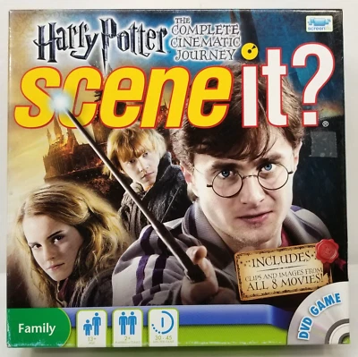 Harry Potter Scene It Complete Cinematic Journey DVD Board Game All 8 Movies - Image 1 of 4
