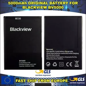 BATTERIA BATTERY BLACKVIEW BV5000 AKKU ORIGINALE 5000mAh GARANZIA ITALIA - Foto 1 di 1