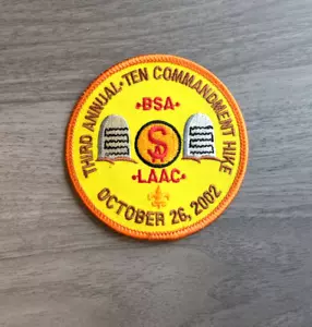 Los Angeles Area Council Boy Scouts Ten Commandment hike Patch 2002 - Picture 1 of 3