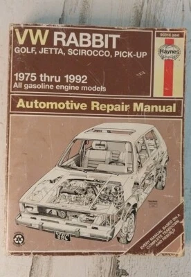 Volkswagen Rabbit Golf Jetta Scirocco Pick-up 1975-1992Haynes 884 Repair Manual  - Image 1 of 2