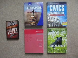 Grade 9 Textbooks (Geometry, Biology, Civics, Literature) - Picture 1 of 3